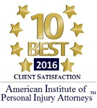 10 Best 2016 Client Satisfaction American Institute of Personal Injury Attorneys